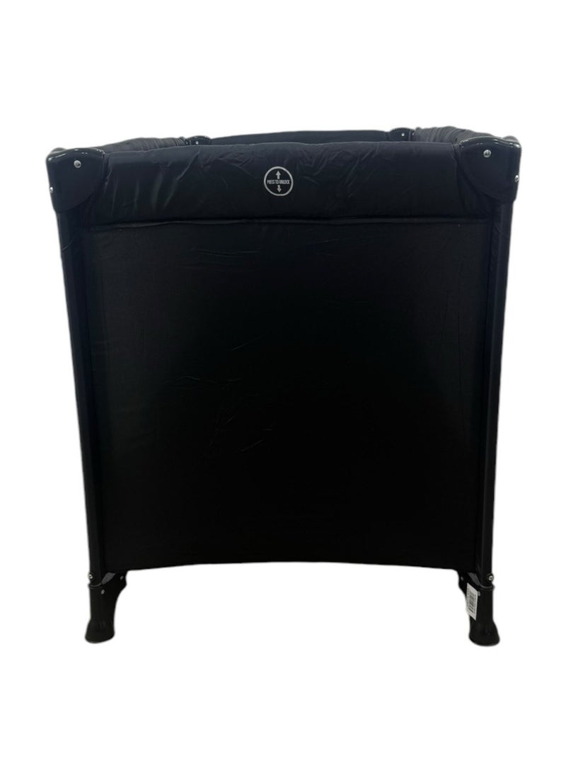 Papimo Portable Baby Bed 120*60*75cm, Multifunctional Foldable Travel Bed, Adjustable Travel Baby Bed for Infants - Black - Image 5