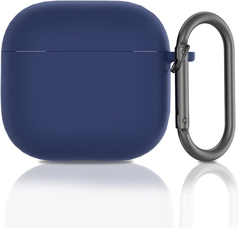 OJOS Case Cover Compatible with AirPods 4 Silicone Protective Cover for Airpods 4 2024 Shockproof & Support Wireless Charging Soft Case for Apple Airpods 4th Generation, Blue - Image 1