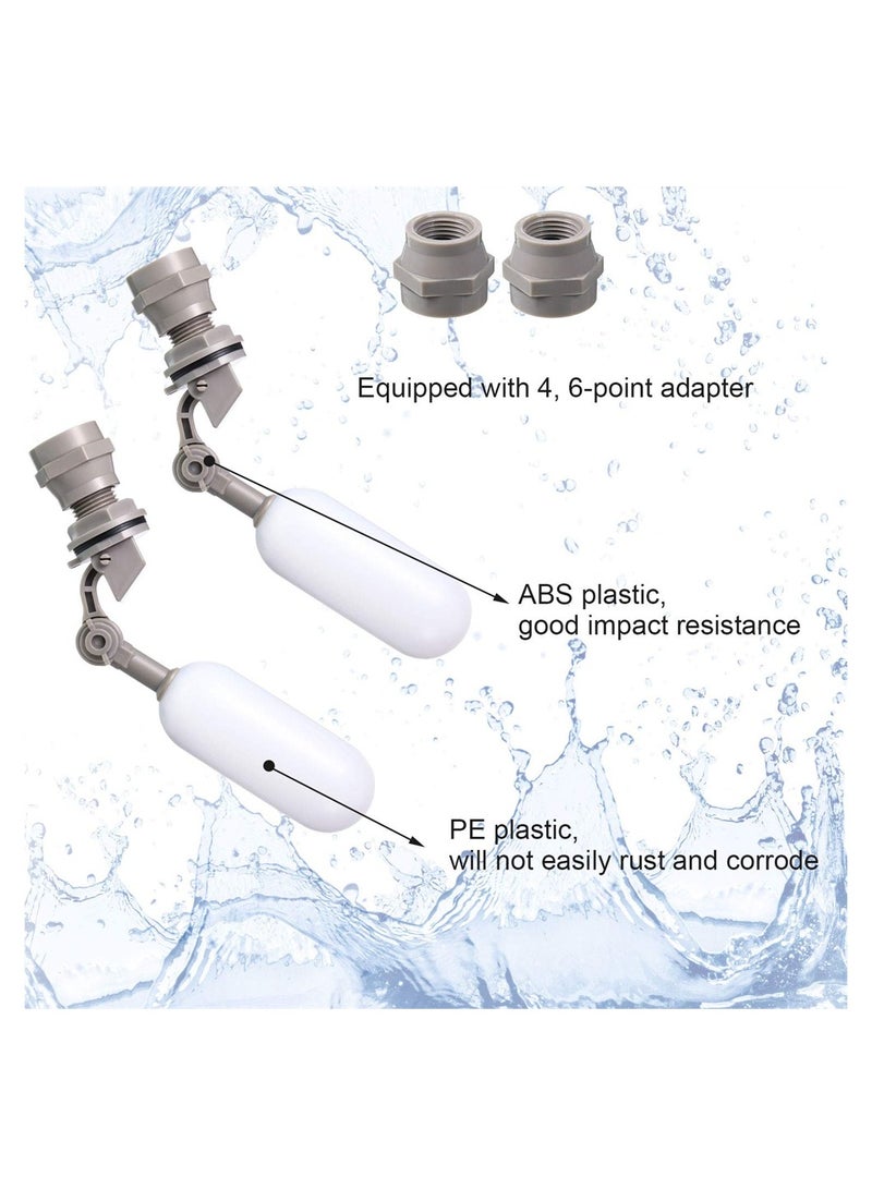 Luckam Float Ball Valve, 1/2 Inch Mini Plastic Water Float Ball Valve with Adjustable Arm for Automatic Water Level Control of Water Tank (4 Pack) - Image 3