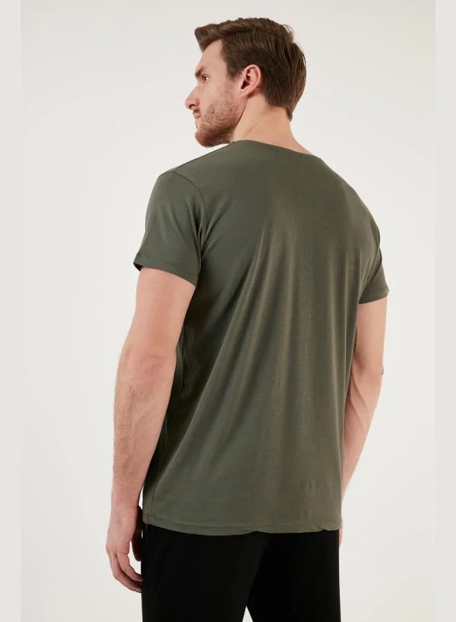 Buratti  Buratti Cotton Slim Fit Crew Neck Printed T-Shirt Men's T-Shirt 541 ENJOY for Men | Best Price UAE