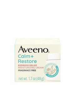 Calm + Restore Redness Relief Moisturizing Cream Daily Facial Cream For Sensitive Skin Instantly Calms & Soothes The Appearance Of Redness Fragrancefree & Hypoallergenic 1.7 Oz