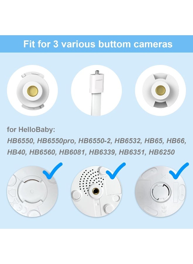 HelloBaby Baby Monitor Mount for HB6550/ Pro/ HB6560/ HB65/ HB6339/ HB40/ HB6081/ HB66/ HB6351, 20 Inch Flexible Arm Bracket, Sturdy Camera Holder Attaches to Crib Cot Shelves, No Tools or Wall Damage - Image 5