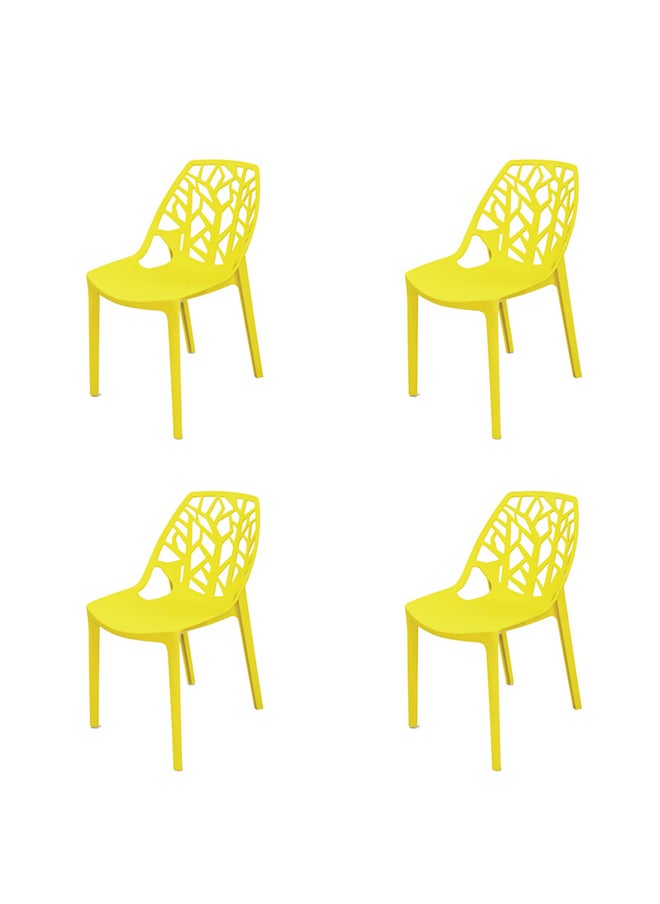 JILPHAR FURNITURE Jilphar Furniture Polypropylene Dining Chairs, Set of 4pcs 