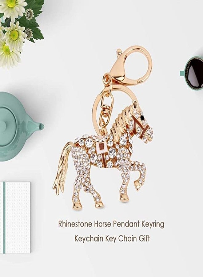 Bestdays Wallets Crystal Key Ring Rhinestone Horse Keychain Rhinestone Car Keychain Women Crystal Keyfob Animal Purse Charms Pendant for Handbags Mens Women - Image 4