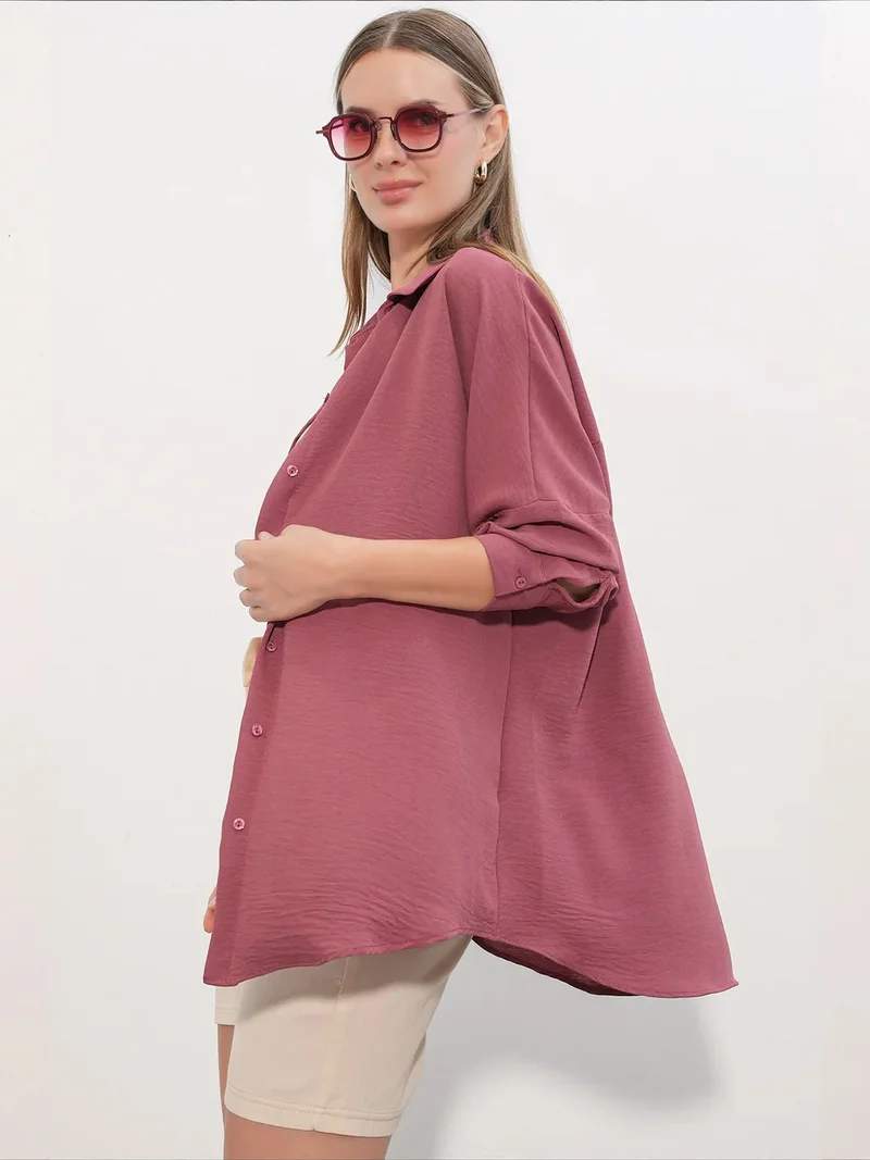 Big Dart Mauve Purple BDART Women's Oversized Long Shirt for Women | Best Price UAE