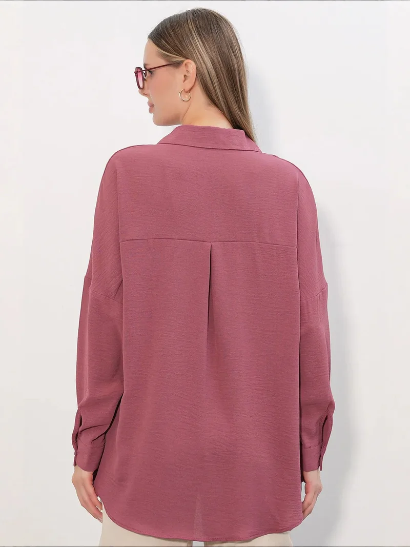 Big Dart Mauve Purple BDART Women's Oversized Long Shirt for Women | Best Price UAE