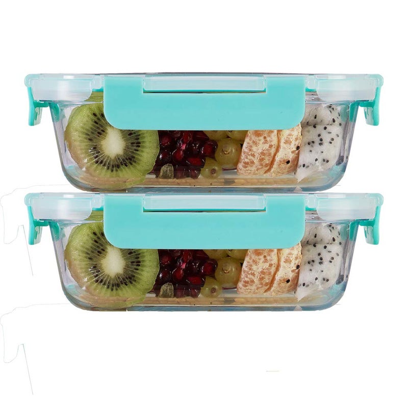 Allo Allo Foodsafe Glass Containers With Lids With Break Free LockOven Microwave Safe ContainersBorosilicate Meal Prep Glass Food Storage Containers For KitchenLeak ProofSet Of 2640Ml Transparent  - Image 1