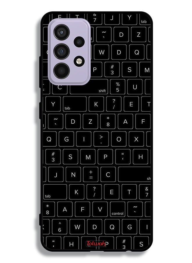 Tolwak Samsung Galaxy A52 5G Protective Case Cover Random Keyboard Keys Pattern - Image 1