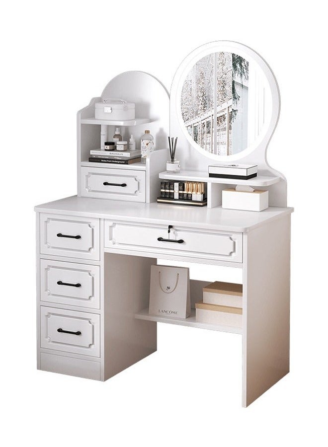 NKX Multifunctional Makeup Vanity Dressing Table with LED Mirror and Chair 80 CM - Image 1