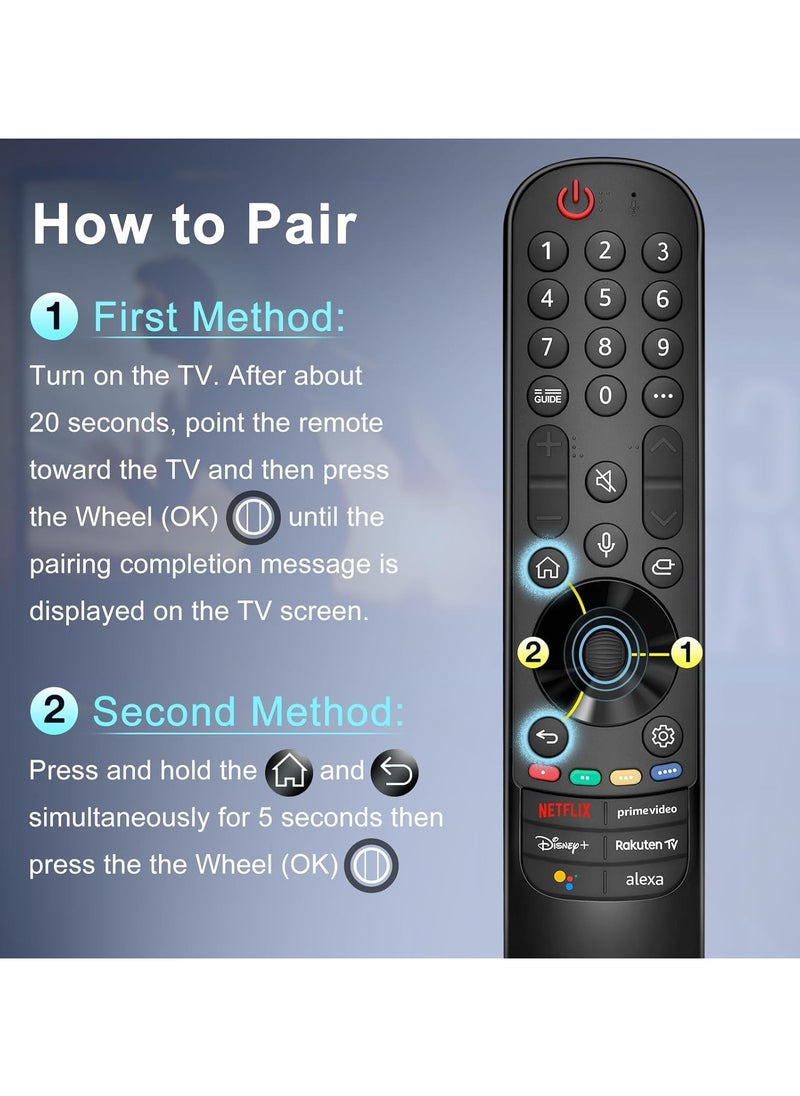 SNW - Replacement for LG-Magic-Remote-Control,Universal for LG Smart TV,MR21GA MR22GA MR23GA AKB76039901,with Pointer and Voice Function - Image 1