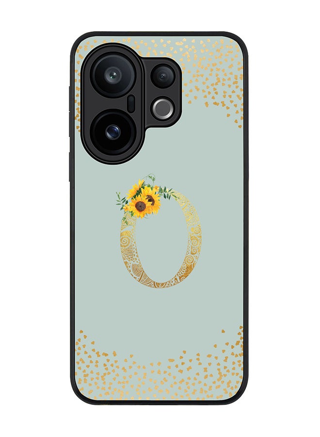 Stylizedd For vivo X200 FE / S30 Pro mini Case,Slim fit Camera Protection, Shockproof Thin Phone cover  - Custom Floral Monogram - O  (Light Grey )