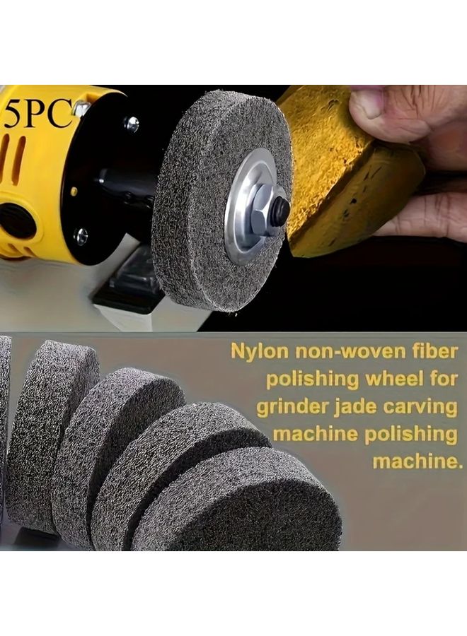 7PCS 3 Inch Fiber Polishing Wheels For Bench Grinder Metal Surface Finishing - Image 5
