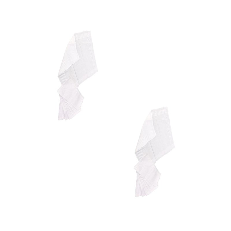 pcs White Cotton Handkerchiefs Cotton Towels Hankerchief for Men Women Children Kids (38 * 38cm) - Image 4