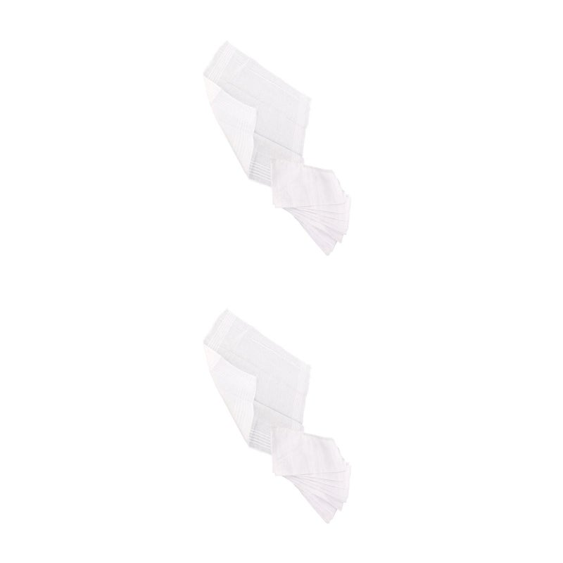 pcs White Cotton Handkerchiefs Cotton Towels Hankerchief for Men Women Children Kids (38 * 38cm) - Image 5