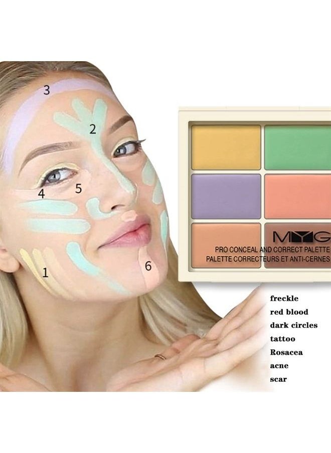 SUAKE - Waterproof Professional Color Corrector for Dark Circles Red Marks Scars,Longwear&Easy to Apply. Colors Correcting Concealer Palette&Creamy Concealer Palette - Image 1