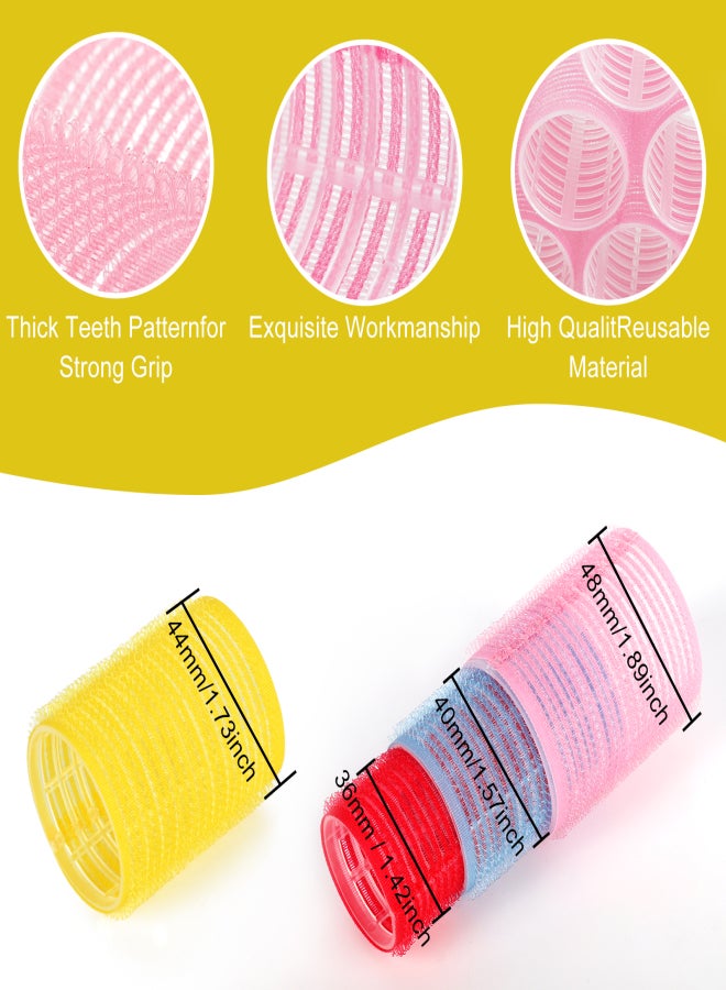 آيسيلي بكرات شعر ذاتية الإمساك لصالونات تصفيف الشعر وأدوات تجعيد الشعر DIY - عبوة من 10 قطع - Image 2