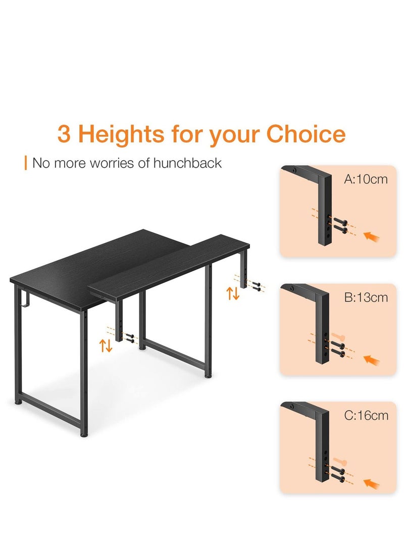 ACPLAY Computer Desk with Adjustable Monitor Shelves Home Office Desk with Monitor Stand Writing Desk Study Workstation with 3 Heights - Image 5