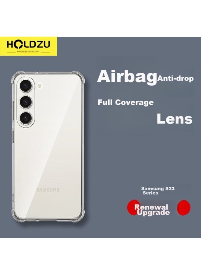 Holdzu Phone Case For Samsung Galaxy S23, Silicone Full Lens Protection, Ultra-thin Frosted High-end Design For Men And Women - Transparent - Image 1