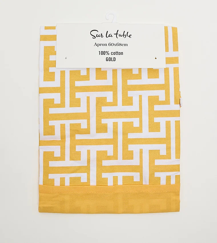 Sur La Table Patterned Apron 60x69cm White/Gold