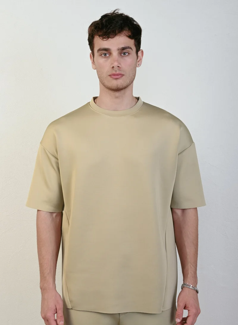 Marrakech Round Neck T-Shirt for Men – Sand
