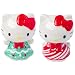 Silver Buffalo Sanrio Hello Kitty 3D Sculpted Festive Christmas Tree and Candy Cane Holiday Salt and Pepper Shaker Set - Image 2