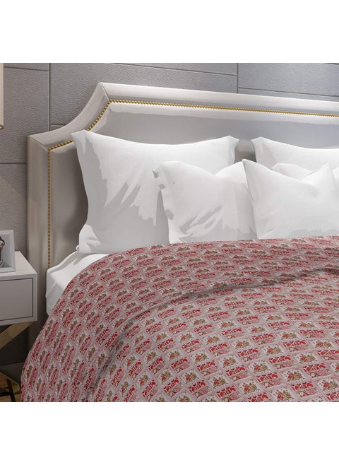 Ein Sof Microfiber Comforter 254x230 cms Double Bed King Size Double Microfiber Comforter Rajasthani Cheques Pack of 1