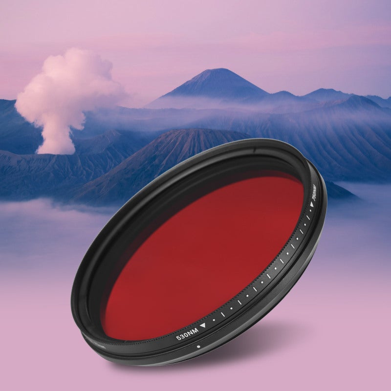 Fotga IR Filter Aluminum Alloy Frame 530nm To 750nm Adjustable Wavelength Optical Glass Infrared Photography Filter - Rotating Outer Ring Threaded Design Camera Lens Filter for CCD CMOS Video Cameras - Image 4