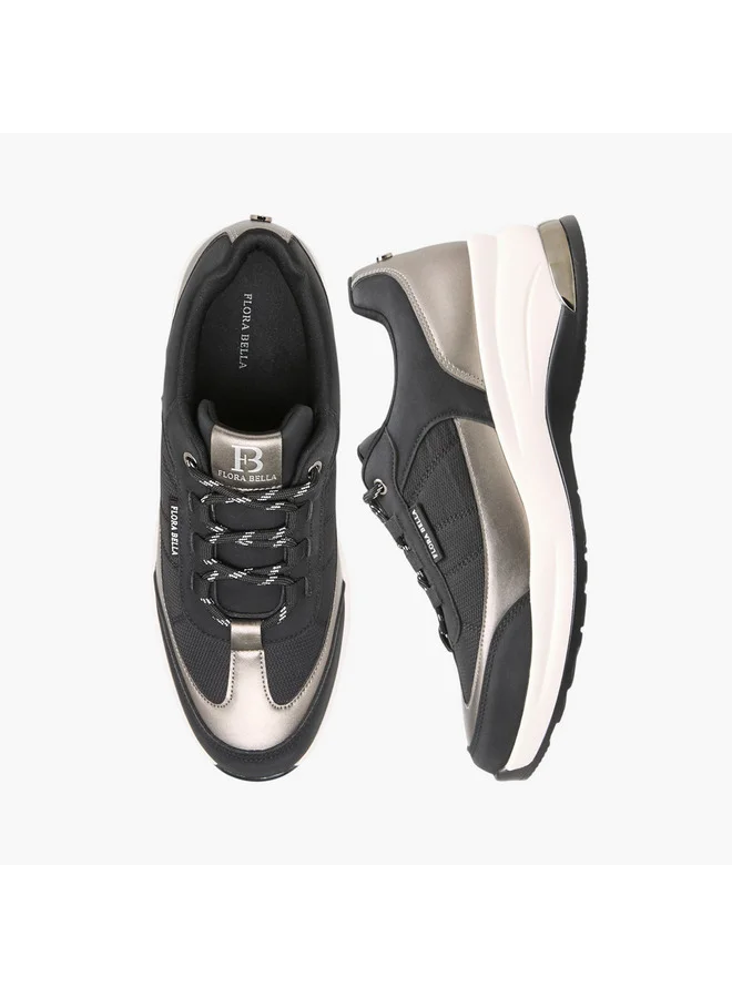 فلورا بيلا من شو إكسبرس Women Panelled Sneakers with Lace-Up Closure