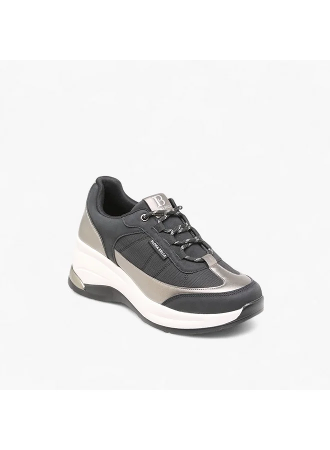 فلورا بيلا من شو إكسبرس Women Panelled Sneakers with Lace-Up Closure