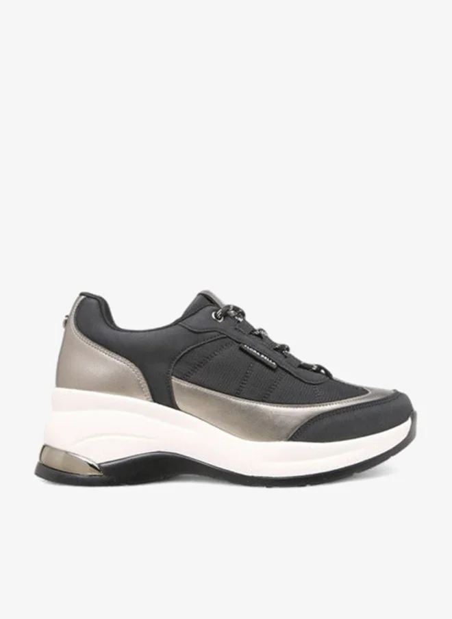 Flora Bella By Shoexpress Women Panelled Sneakers with Lace-Up Closure