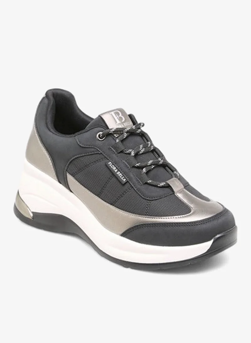 Flora Bella By Shoexpress Women Panelled Sneakers with Lace-Up Closure