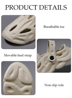 DUNISO Men's Adult Sandals Summer Sandals Lightweight Slide Sandal with Non-slip Soles Thick Sole Beach Slipper Breathable Slip-on Sandal House Flat Slipper for Pool Beach Yard Kitchen Shower  - Image 2