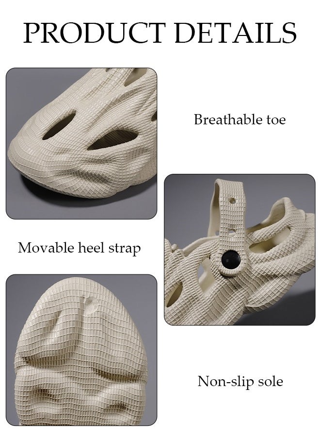 Men's Adult Sandals Summer Sandals Lightweight Slide Sandal with Non-slip Soles Thick Sole Beach Slipper Breathable Slip-on Sandal House Flat Slipper for Pool Beach Yard Kitchen Shower