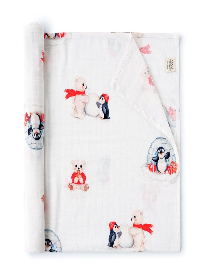 Cugo Soft and Cozy Baby Swaddle Blanket, Adjustable Infant Wrap for Comfortable Sleep, Blend of Breathable Cotton and Soft Bamboo Fabric, Perfect Newborn Gift (Arctic Dreams) - Image 5