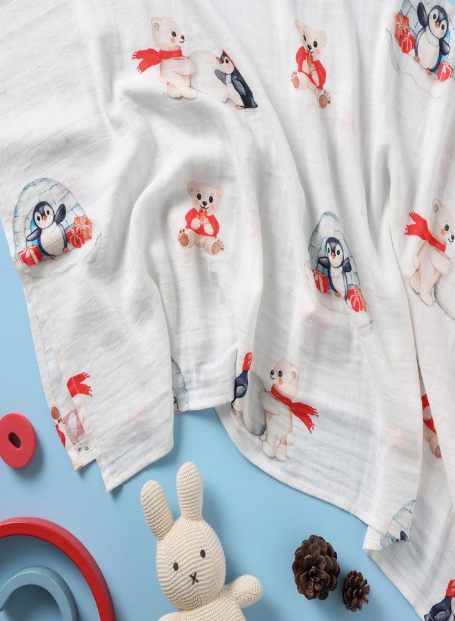 Cugo Soft and Cozy Baby Swaddle Blanket, Adjustable Infant Wrap for Comfortable Sleep, Blend of Breathable Cotton and Soft Bamboo Fabric, Perfect Newborn Gift (Arctic Dreams) - Image 2