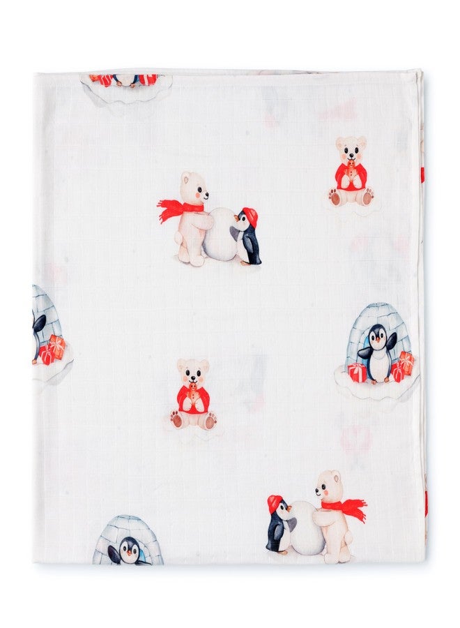 Cugo Soft and Cozy Baby Swaddle Blanket, Adjustable Infant Wrap for Comfortable Sleep, Blend of Breathable Cotton and Soft Bamboo Fabric, Perfect Newborn Gift (Arctic Dreams) - Image 4