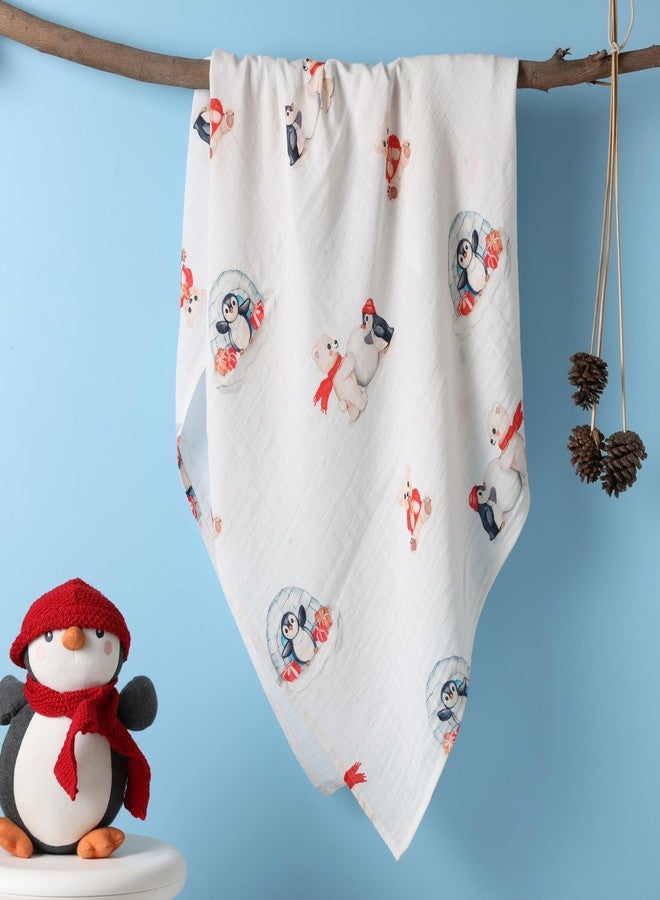 Cugo Soft and Cozy Baby Swaddle Blanket, Adjustable Infant Wrap for Comfortable Sleep, Blend of Breathable Cotton and Soft Bamboo Fabric, Perfect Newborn Gift (Arctic Dreams) - Image 1