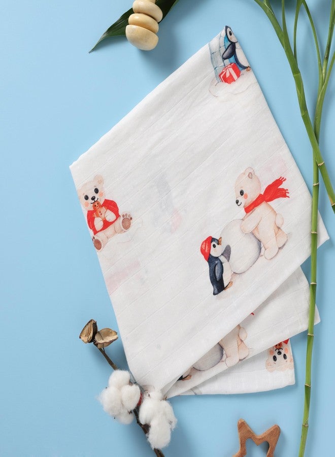 Cugo Soft and Cozy Baby Swaddle Blanket, Adjustable Infant Wrap for Comfortable Sleep, Blend of Breathable Cotton and Soft Bamboo Fabric, Perfect Newborn Gift (Arctic Dreams) - Image 3