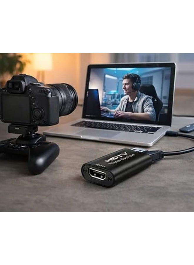 كارت التقاط فيديو HDMI إلى USB 2.0 | إدخال 4K وإخراج 1080P للبث المباشر وتسجيل الألعاب متوافق مع OBS - Image 2