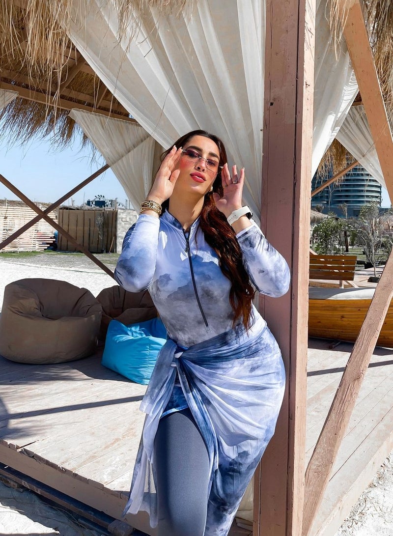 مايوه سباحة للبحر- مموج سحاب  - Image 3