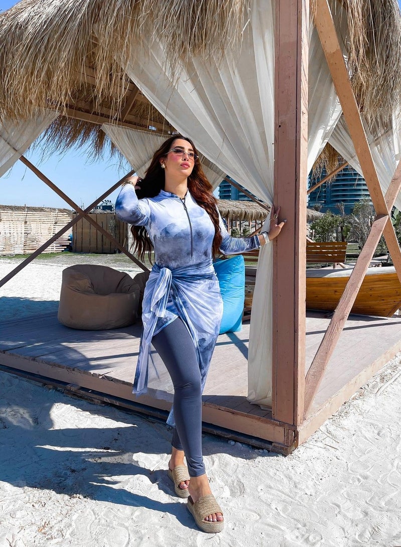 مايوه سباحة للبحر- مموج سحاب  - Image 4