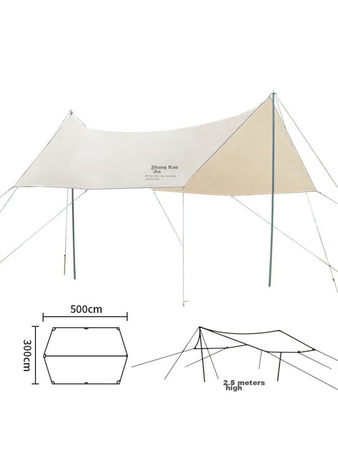 Suncojia Sunshade, Sun Protection Tent, Outdoor Sun Shelter, Rain-proof Tarpaulin, Sunshade Cloth, Camping Equipment, 5*3 Meters - Image 4
