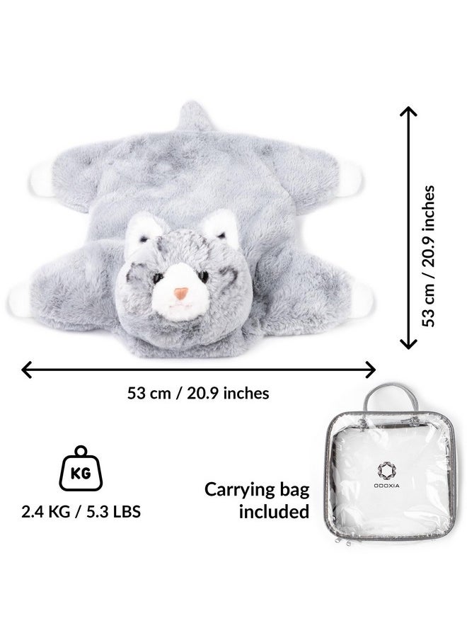 ODOXIA - Weighted Lap Cat For Kids | Calming & Comforting | Weighted Lap Animal | Cat | Sensory Weighted Animals | Weighted Lap Blanket For Sensory Disorder | Carrying Bag Included | 5 Lbs - Image 1