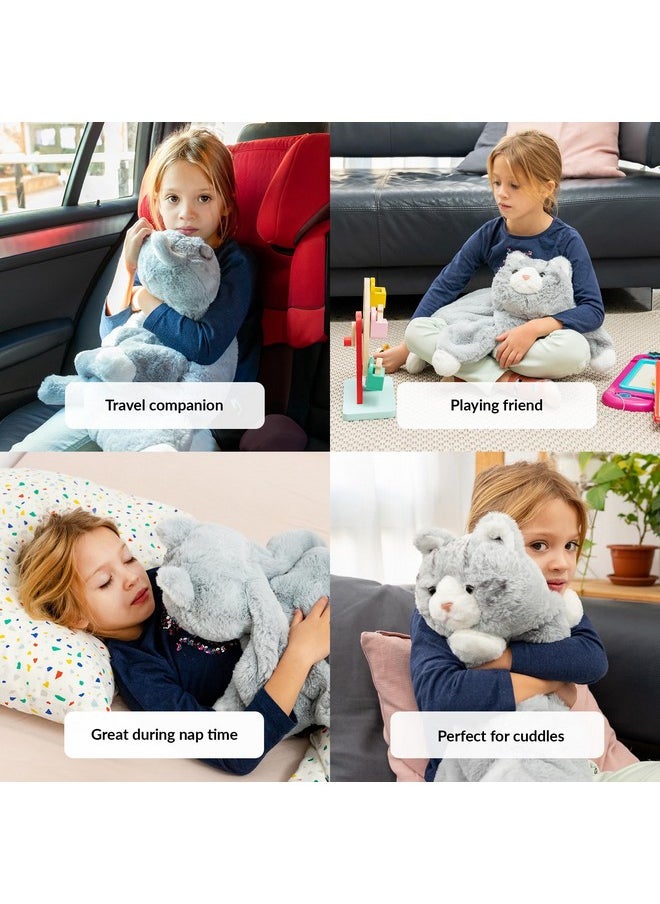 ODOXIA - Weighted Lap Cat For Kids | Calming & Comforting | Weighted Lap Animal | Cat | Sensory Weighted Animals | Weighted Lap Blanket For Sensory Disorder | Carrying Bag Included | 5 Lbs - Image 1
