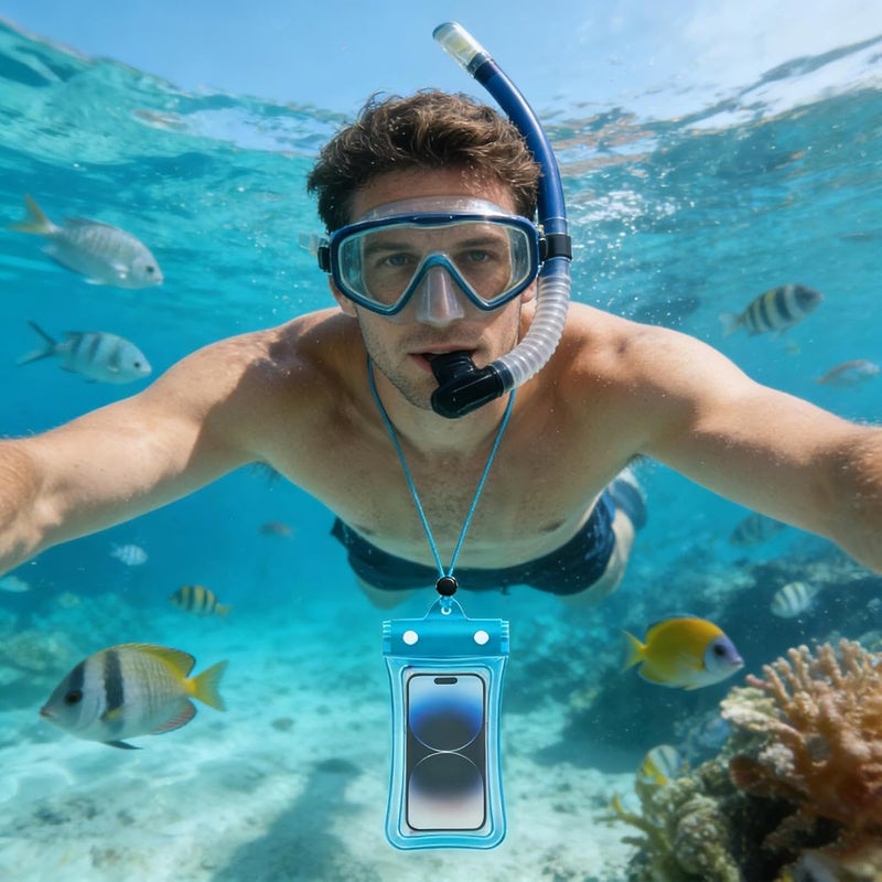 Genérico Waterproof Phone | Clear Touch Screen with Lanyard - Swimming Raincoat | for Diving, Swimming, Boating, Travel and Activities - Image 3