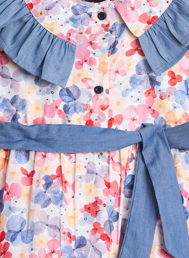 ستايلو بج فستان ستايلو بوغ بطبعة كاملة مع حزام ربط - Image 3