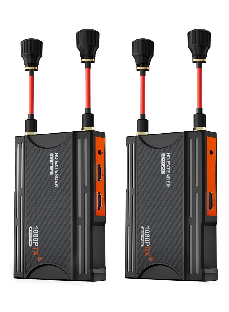 Wireless HDMI Transmitter and Receiver 1080P Full HD Wireless HDMI Extender Kit Range 990FT with HDMI Loop-Out and IR Remote Streaming Form DSLR Camera Laptop Netflix PS4/5 to TV/Projector - Image 1