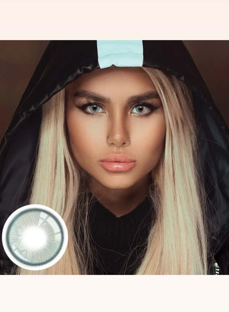 يونيبلينغ عدسات  لاصقة ملونة مونليت الازرق (سنوية) - Image 4