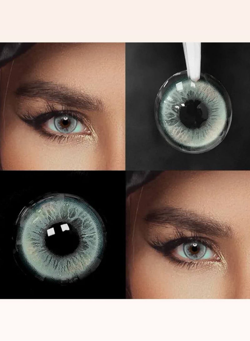 يونيبلينغ عدسات  لاصقة ملونة مونليت الازرق (سنوية) - Image 2