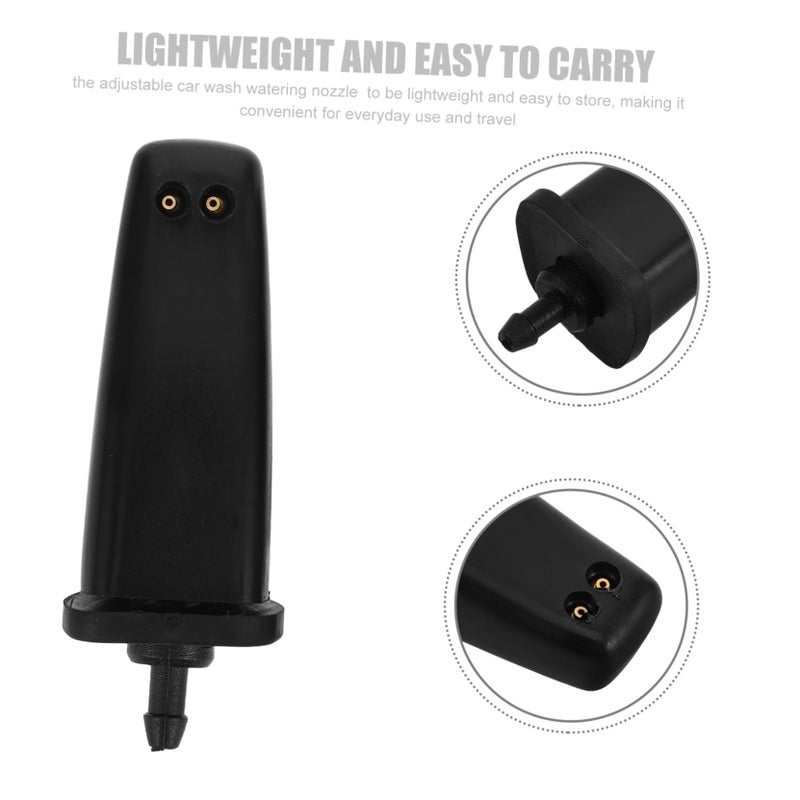 2pcs Universal Car Front Windshield Washer Nozzle Replacement Kit Black - Image 4